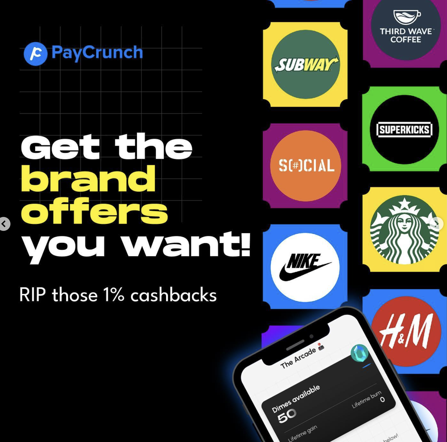 PayCrunch brand offers creative